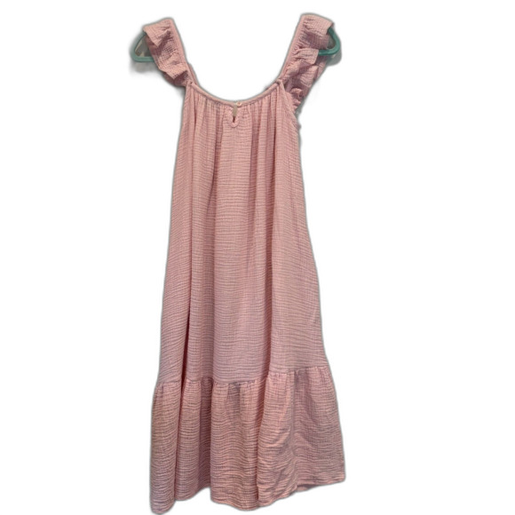 Petite Plume Celeste Nightdress 100% Cotton Pink Tiered Sleeveless Women Small - Picture 10 of 11